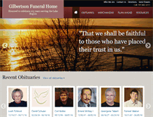 Tablet Screenshot of gilbertsonfuneralhome.com